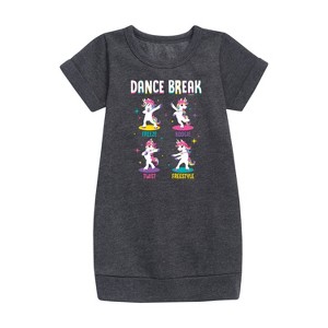 - JoJo Siwa - Dance Break Unicorns Graphic Short Sleeve Fleece Dress - 1 of 2