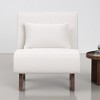 GlasFlength Accent Chairs Leisure and Reading Lounge Armless chair, Suitable for Living Room, Bedroom, Office, White, 28.7"*34.3"*31.9" - 3 of 4