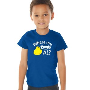 Easter Where My Peeps At Kids T Shirt for Toddlers, Royal - 1 of 4