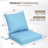 Aoodor Outdoor Deep Seat Cushion Set, Waterproof Patio Furniture Cushions with Adjustable Straps & Removable Cover - 4 of 4