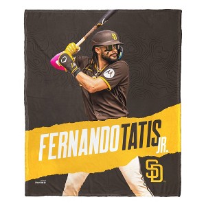 50"x60" MLB San Diego Padres 23 Fernando Tatis Jr. Silk Touch Throw Blanket - 1 of 4