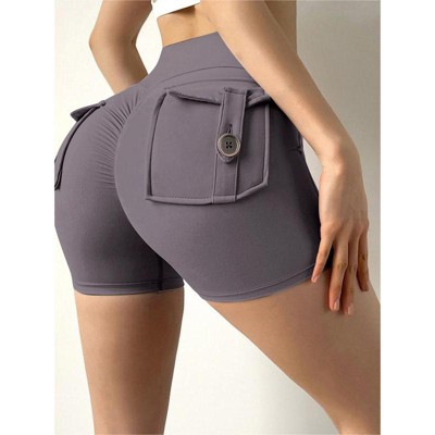 DOMETOUR Women’s High Waist Sports Short with Pocket