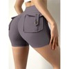 DOMETOUR Women’s High Waist Sports Short with Pocket - 2 of 4