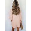 Amaryllis Women's Relaxed Fit Collared Button-Front Romper Breezy Short Sleeve One-Piece Outfit with Pockets Casual Chic - 4 of 4