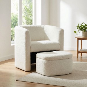 Ora Maison Velvet Barrel Accent Chair...