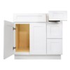 HOMLUX Easy-DIY Combo Bases - Bath Vanity Cabinet without Top in Shaker White - 4 of 4