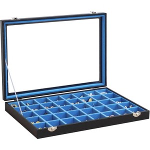 30-Grid Earring Organizer Tray with Clear Lid and Anti-Tarnish Protection - 1 of 4
