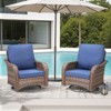 Buenhomino Patio Wicker Chairs Swivel Rocker Outdoor Rocking Chairs Set - 4 of 4