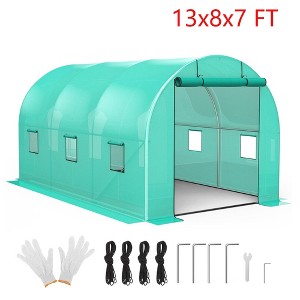 Walking in Tunnel Tent Galvanized Frame Waterproof Greenhouse - 1 of 4