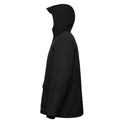 Rokka&Rolla Men's Parka Jacket Winter Coat with Fleece Hood-Black, size X Large — фото 8