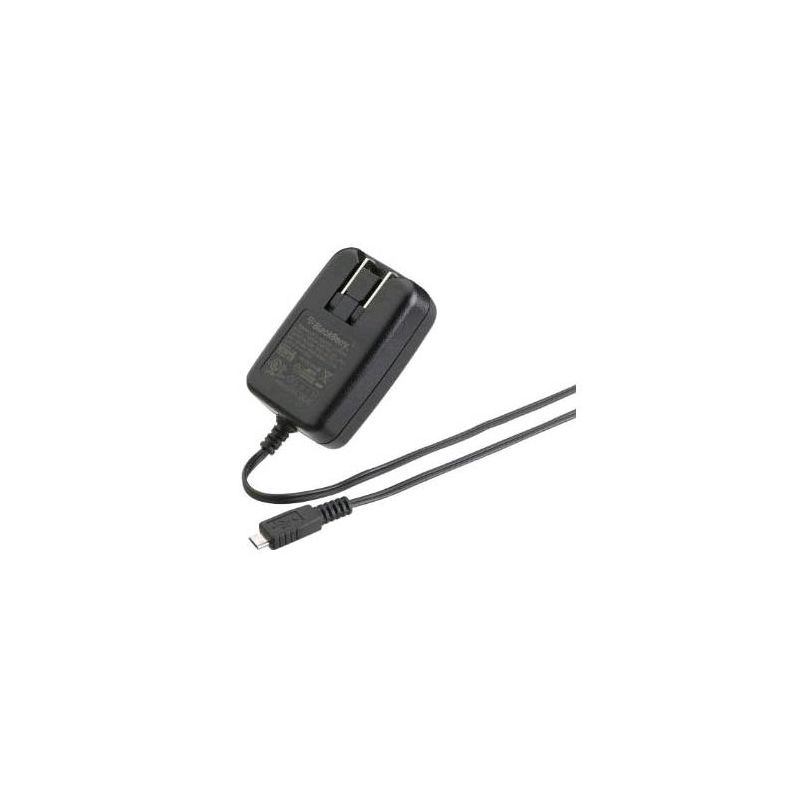 OEM BlackBerry Micro USB Travel Charger with Folding Blades - Universal, 1 of 2