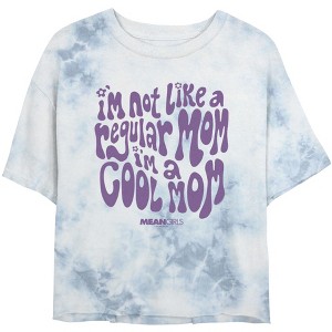 Junior's Women Mean Girls I'm Not a Regular Mom Groovy Purple Crop T-Shirt - 1 of 4