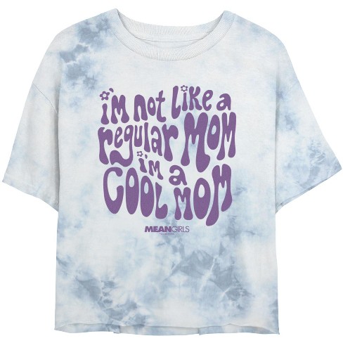 Junior's Women Mean Girls I'm Not a Regular Mom Groovy Purple Crop T-Shirt - image 1 of 4