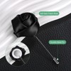 Unique Bargains Wedding Groom Boutonnieres Rose Flower Lapel Pins for Men 1 Pc - 2 of 4