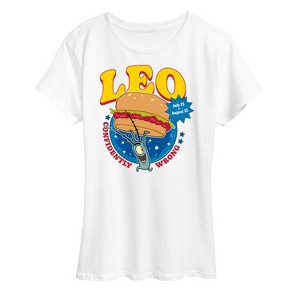 Women's - Spongebob Squarepants - Plankton Leo Astrology Short Sleeve Graphic T-Shirt - 1 of 4