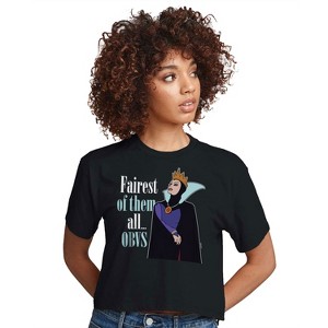 Women's - Disney Princess - Fairest of Them all Obvs Cropped Graphic T-Shirt - 1 of 4