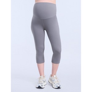 Women's Over the Belly Active Capri Legging | Motherhood Maternity - 1 of 4