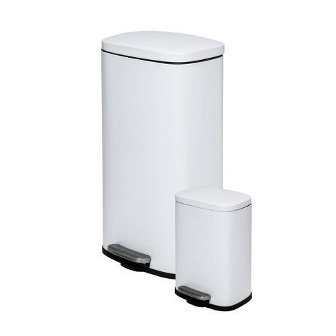 Rev-a-shelf 8-010412-15 15-liter Kitchen Bathroom Pivot-out Under Sink  Cabinet Trash Waste Garbage Can Container Bin With Removable Inside, White  : Target