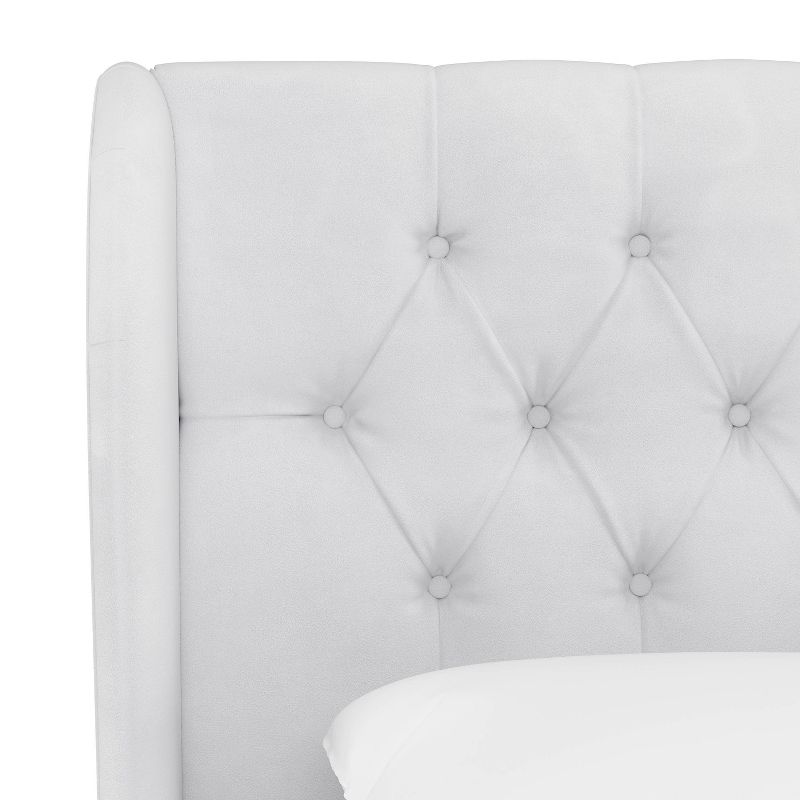 Skyline Furniture Tufted Velvet Upholstered Wingback Headboard, 5 of 8