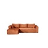 110" Modern Modular Corduroy Sectional Sofa with Chaise Lounge, L-Shaped Couch with Deep Seats for Living Room or Bedroom – The Pop Home - 2 of 4