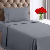 Boersma Bedding Twin Sheets Set - Brushed Microfiber - Soft Bed Sheets for Twin Size Bed Set - Includes 1 Fitted, 1 Flat, & 1 Pillow Case - 2 of 4