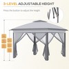 TiramisuBest 11'x11' Outdoor Pop-Up Gazebo,Removable Zipper Netting & 2-Tier Soft Top for Patio/Backyard/Garden/Camping (Coffee) - 4 of 4