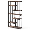Resenkos Bookshelf, Bookcase Standing Shelf Unts,79" Tall Bookshelf, 7-Tier Bookcase Open Display Shelves,Rustic Brown - 4 of 4