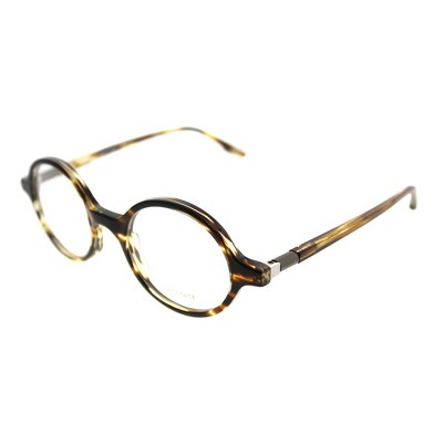 Safilo  KVI Unisex Round Eyeglasses Striped Brown 47mm