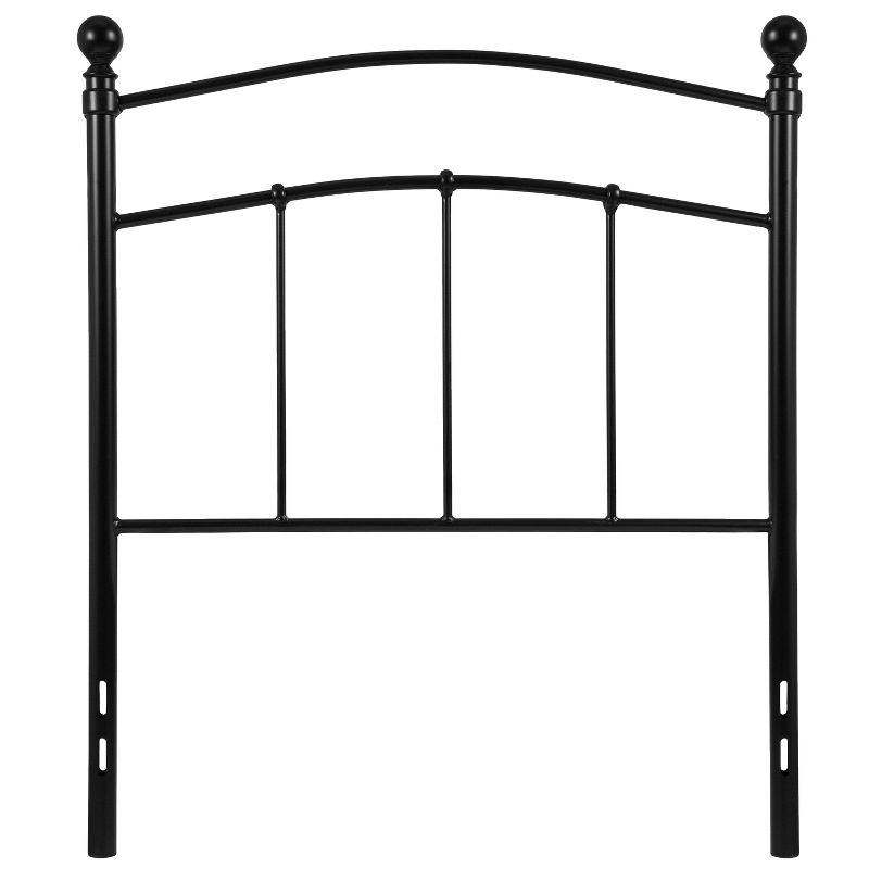 Merrick Lane Metal Headboard Contemporary Arched Headboard With Adjustable Rail Slots, 1 of 20