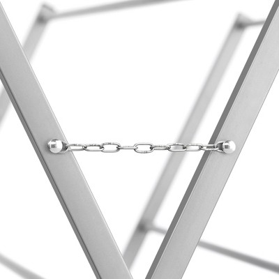 Oversized Silver Metal Folding Drying Rack