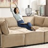 U-Shaped Sectional Sofas with Reversible Chaise, Luxurious Corduroy Upholstery, Deep Seat Comfort & Durable Support Perfect for Living Room - 3 of 4