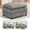 Mjkone 118''U-Shaped Modular Sectional Sofa,Chenille 5-Seat Cloud Sleeper Deep Seat Couch with Ottomans and Thickened Cushion - 2 of 4