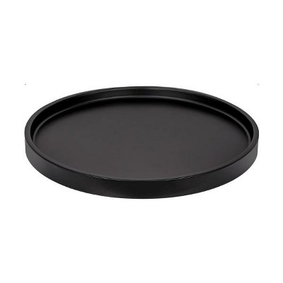 Hub Styler Matte Black Resin Round Tray