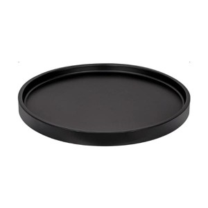 Hub Styler Matte Black Resin Round Tray - 1 of 4