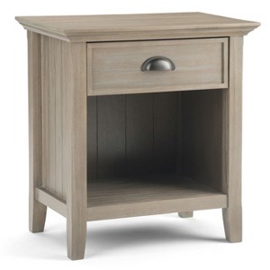 Normandy Solid Wood Nightstand Distressed Gray - Wyndenhall