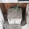 GlasFlength Utility Storage Cabinets Farmhouse Nightstand with Two Drawers Simple Design for Bedroom Living Room, White, 18.78"*15.35"*24.02" - 4 of 4