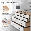 VINGLI 8 Drawer Dresser 56" Long Dresser White, Wood Dresser for Bedroom, Wood Dresser - 4 of 4