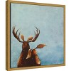 Amanti Art Friends (Moose) by Lucia Stewart Canvas Wall Art Print Framed 16 x 16-in. - 3 of 4