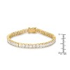 Slickblue Luxury 16.77ct Princess Cut CZ Gold Tennis Bracelet, 7.5-Inch for Women - Classic Wedding/Engagement Jewelry - 2 of 3