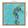 Amanti Art Little Seahorse Blue by Kellie Day Canvas Wall Art Print Framed 16-in. x 16-in. - 3 of 4