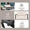 ELJGET 4-Piece Outdoor Steel Sofa Set, Multi-person Patio Furniture Set for Gardens and Lawns - 4 of 4