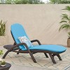 Outdoor Chaise Lounge with Cushion, Modern Curved Backrest Recliner for Patio, Poolside or Garden Relaxation and Sunbathing-Maison Boucle - 2 of 4