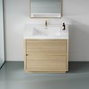 GlasFlength Bathroom Storage Cabinets, Freestanding, Open shelving Bathroom Vanity，Assembly Required, Beige, 35.5"*19.75"*35.5" - 3 of 4