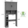 Over The Toilet Storage Cabinet with Barn Doors & Paper Holder Stand, Toilet Rack - 2 of 4