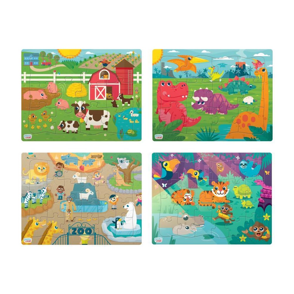 Photos - Jigsaw Puzzle / Mosaic Chuckle & Roar Tray Kids Puzzles 4pk
