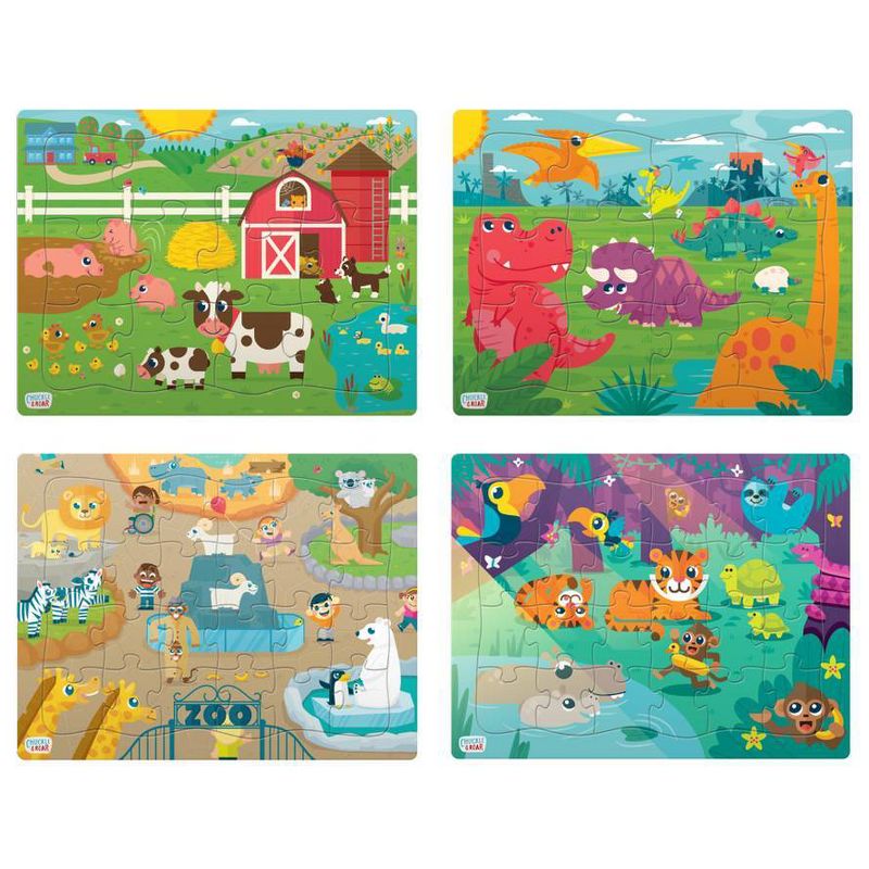Chuckle &#38; Roar Tray Kids Puzzles 4pk, 1 of 10