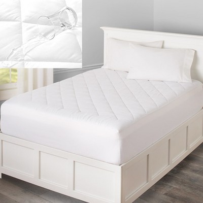 The Lakeside Collection Essential Quilted Microfiber Mattress Pads - Queen