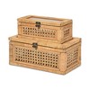 Cheung's Brielle Set of 2 Rectangular Rattan & Glass Boxes - 4 of 4