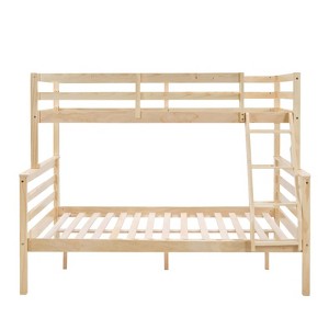 AZL1 Life Concept Beds Durable and Secure Twin over Twin Bunk Bed High Guardrail Durable Construction for Kids Room, Natural, 78.35"*59.06"*61.81" - 1 of 4