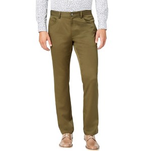 I.N.C International Concepts Mens Shiny Stretch Casual Trouser Pants, Green, 34W x 30L - 1 of 1